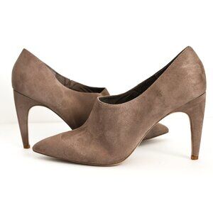 CHARLES BY CHARLES DAVID Tan Oxy Bootie Suede Heels - Size 9